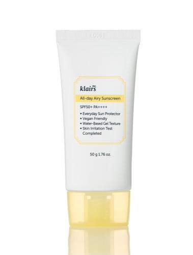 Dear, Klairs All-day Airy Sunscreen SPF50+ PA++++ Лёгкий солнцезащитный крем