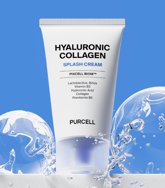PURCELL Pixcell Biomе Hyaluronic Collagen Splash Cream Лёгкий сплэш-крем с коллагеном, пептидами и пробиотиками
